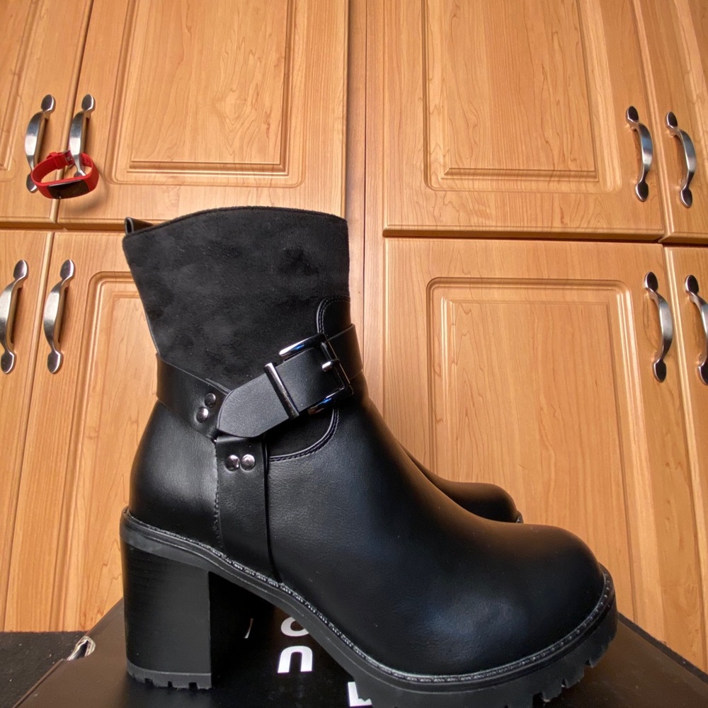 Black ankle boots